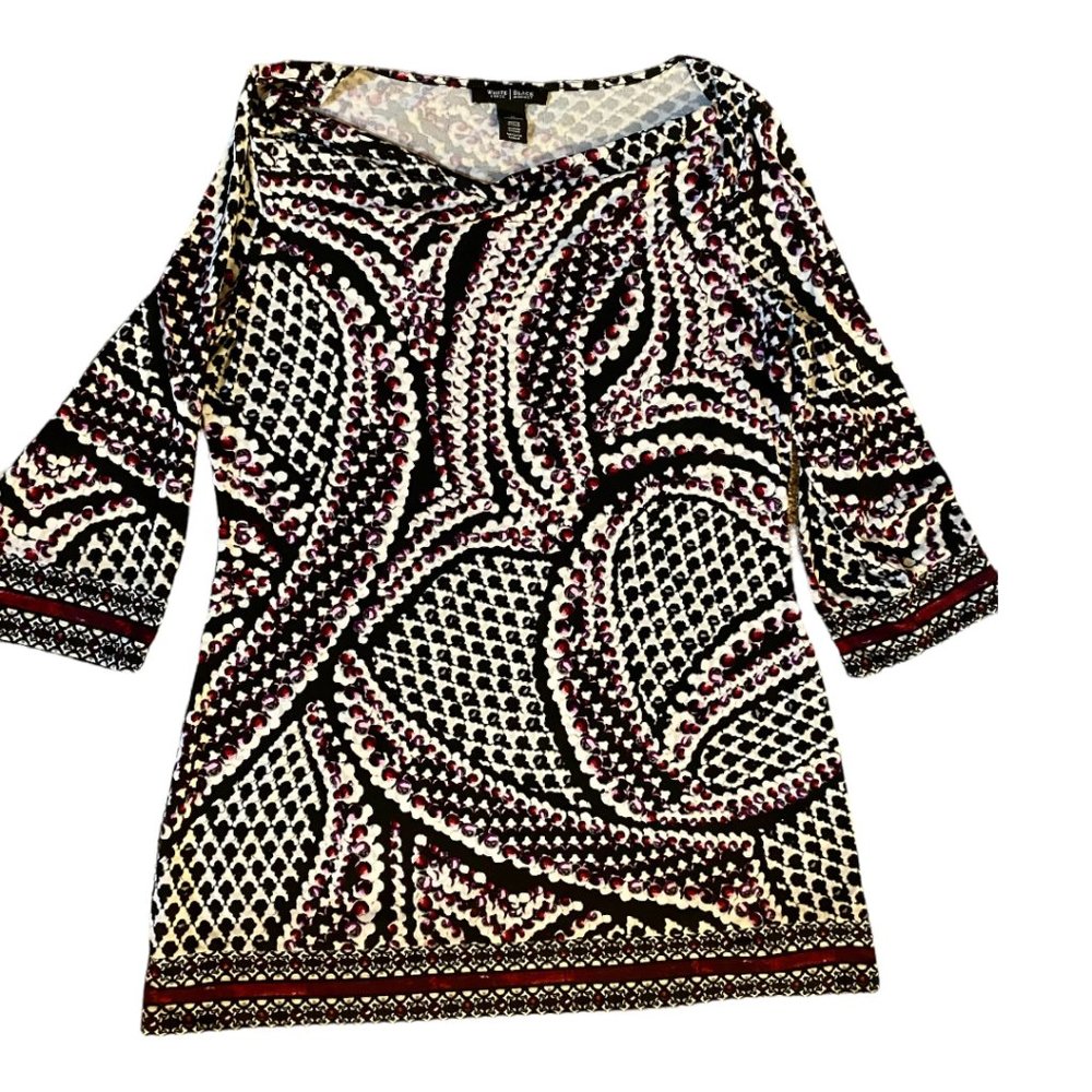 White House Black Market Multicolored Print Dress